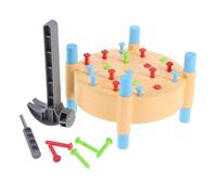HANABASS 1 Set Montessori Hammer Pounding Game Interactive Pounding Bench for Early Learning Gross Motor Skills Development and Basic Math Concepts for Parent Bonding Activities