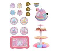 HANABASS 1 Set Unicorn Tea Set for Dessert Tower Playset Safe Pretend Play Kitchen Accessories for Birthday Christmas Educational Role Play Experience