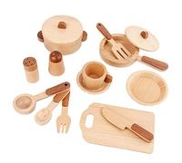 HANABASS 1 Set Wooden Kitchen Set Educational Cooking Simulation Playset for Boys and and Safe for Cognitive Development and Role Play