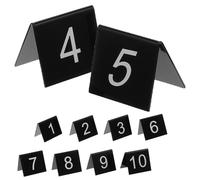 HANABASS 10 pcs Acrylic Triangle Table Number Markers Crime Scene Evidence Signs for Detective Games Party Decorations Sturdy Practical Design
