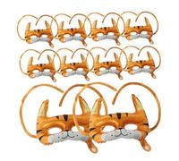 HANABASS 10 pcs Inflatable Tiger Mask Balloons Funny Aluminum Foil Party Decorations Cute Metallic Animal Face Balloons for Carnival Festival Birthday Celebration