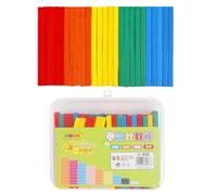 HANABASS 100pcs Arithmetic Rods Educational Counting for Safe Learning Tools for Preschool and Kindergarten Promotes Memory and Visual Development