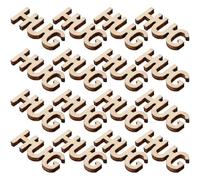 HANABASS 100pcs Decorative Hug Pieces Wooden Hug Letters 0.91 Inch Smooth Cutouts for Bookshelf and Gift Card Embellishments
