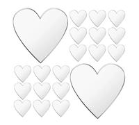 HANABASS 100pcs Love Heart Acrylic Self Adhesive Mirror Stickers