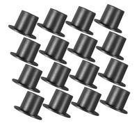 HANABASS 100pcs Miniature Black Mini Top Hats for DIY Crafting Doll Decoration Party Accessories Lightweight Tiny Formal Hats for Handmade Projects and Snowman Decor