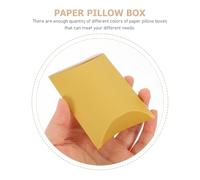 HANABASS 100pcs Paper Pillow Candy Boxes Favor Packaging for Weddings Birthdays Christmas with Mixed Colors Pink Purple Gold Blue White