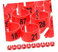 HANABASS 100pcs Pigeon Leg for Bird Identification Foot Bands Two- Numbers for Private Pigeons and Poultry Management