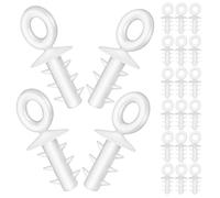 HANABASS 100pcs Plastic Christmas Ornament Caps Season Hanging Tops | Sturdy Push-in Holder, round Plastic Design, for Baubles and Tree Decorating