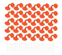 HANABASS 100pcs Red Anti-pecking Chicken Peepers Poultry Blinders for Hens and Chicks Farm Use Non-tethered Eye Protectors to Prevent Pecking and Injuries