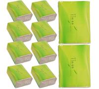 HANABASS 10packs Bamboo Pulp Extraction Type Papers Soft Travel Napkins Light Yellow Outdoor Use Practical Home Accessories
