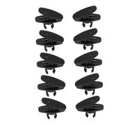 HANABASS 10pcs 10 Rotatable Microphone Clip Holders Black Mic Stand Clamps for Shirt for Podcasting Public Speaking and Stage Performances