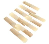 HANABASS 10pcs Alto Saxophone Reeds Traditional Strength Wood Color Medium #3, Independent Packaging Musical Instrument Accessories for Alto Sax Players