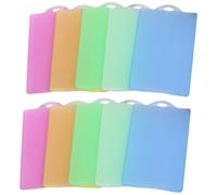 HANABASS 10pcs Candy Color Card Protectors with Holes Bus Card Sleeves and Id Badge Holders Smooth Surface for Travel and Daily Use