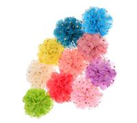 HANABASS 10pcs Dog Collar Charms Flower Dots Fun and Stylish Pet Accessory for Small Cats for Daily Walks Parties and Special Occasions Random Style