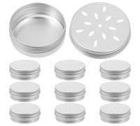 HANABASS 10pcs Dog Scent Training Kit Aluminum Work Tins with Hole Lid for Explosive and Detection Training