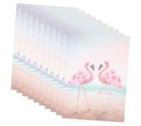 HANABASS 10pcs Flamingo Letter Paper Vintage Style Writing Paper Pack Retro Design for Invitations and Personal Correspondence
