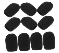HANABASS 10pcs Microphone Covers Foam Windscreens 55x38x16mm Replacement Mic Sponge Caps for Handheld Stage Microphones Suitable for Indoor Outdoor Vlogging and Live Performance