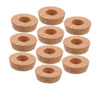 HANABASS 10pcs Plant Corks with Center Hole Hydroponic Vase Lids for Mason Jar Flower Pot Corks Propagation Stoppers for Hydroponic Growing Vases and Herb Gardens