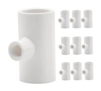 HANABASS 10pcs PVC Tee Fittings for Automatic Chicken Waterers Design for Poultry Drinking Durable Farm Grade Water Dispenser for Chickens Ducks Quails and Rabbits