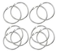 HANABASS 10pcs Silver Iron Binder Rings 3 Inch Lightweight Multi-Function Book Rings for Document Classification and Office Use, Easy to Operate and Practical Design