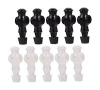 HANABASS 10Pcs Table Football Figures Replacement Parts Foosball Player Resin Black White for Table Football Machine Accessories