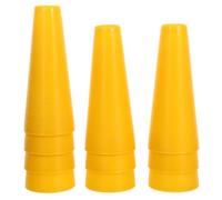 HANABASS 10pcs Yellow Plastic Thread Winding Tubes 5°57 Tapered Cone Design and Antislip Grooved Surface for Sewing and Production Processes, for Textile Workers and Wool Embroidery Crafts