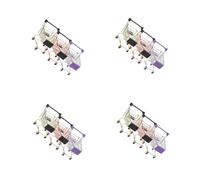 HANABASS 12 pcs Miniature Shopping Cart Makeup Sponge Holder Cute Desk Organizer for Rose Gold Faux Gold Purple Mini Supermarket Trolley for Home Office Decor
