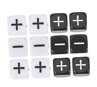 HANABASS 12Pcs Black Sign Dice Counting Dice for Party Games and Bar Activities Design Easy to Read Dots