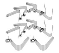 HANABASS 12pcs Crutch Adjustment Button with Push Button Spring Snap Clip, Metal Replacement Pin Lock for Underarm Crutches, Silver Wear-Resistant Components, Universal Fit for Tubes