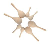 HANABASS 12pcs DIY Wood Maracas Educational Music Lightweight Wooden Percussion Instruments for Hand Brain Coordination Unfinished Blank Shakers for Painting Craft Party Favors