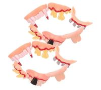 HANABASS 12pcs Halloween Fake Teeth Props Funny Zombie Dentures for Cosplay Pranking and Spooky Costumes Safe Material for Unforgettable Photo Moments