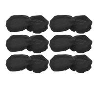 HANABASS 12pcs Headphone Earpad Covers Black Stretchable Elastic Fabric Ear Cushions Protective Dustproof Sweat Absorption Headset Ear Muff Covers for Gym and Gaming