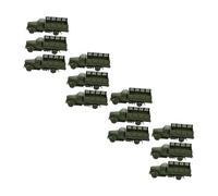 HANABASS 12Pcs Military Truck Model Decorative Playthings for Parent Interaction and Sand Table Fun