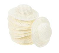 HANABASS 12pcs Miniature Woven Dolls Hats Small DIY Props for Crafts Decorations Adorable Handcrafted Top Hats for Dolls Lightweight Collection