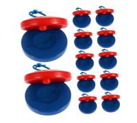 HANABASS 12pcs Orff Wooden Castanets Finger Percussion Instruments for Toddlers Wood Musical Instruments for Boys and Girls Music Talent Development Classroom Musical