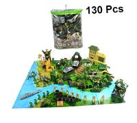 HANABASS 130Pcs Military Model Set for Sand Tables Realistic Soldiers Figures Premium Army Playthings for Boys and Collectors Contemporary Style Simulation Kit