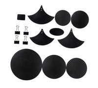 HANABASS 14pcs Drum Mute Pad Set Mat and Head Pads for Quiet Drum Practice Black Silent Accessory Kit Wc101 for Training and Home Use