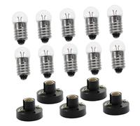HANABASS 15pcs Screw Base Mini Bulb Holders with Bulbs for Physics Experiments Secure Screw Design Construction Quick Installation Educational Lighting Accessories