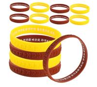HANABASS 16pcs Sanskrit Silicone Bracelet for Men and Women Flexible Reusable Wrist Band for Sports Events and Daily Wear
