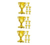 HANABASS 18 pcs Gold Trophy Aluminum Foil Balloons Graduation Party Decorations Victory Balloons for Birthday Shower Soccer Theme Celebration