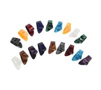 HANABASS 18pcs Bass Guitar Accessories Celluloid Resin Thumb Picks Guitar Finger Tip Plectrum Parts for Musicians Use