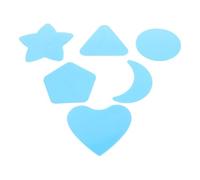 HANABASS 18pcs Haircut Tool Haircut Stencils Silicone Blue Star Moon Heart Round Hexagon Shaped Easy Operation Precise Hair Designs for Women Home Barber Shops