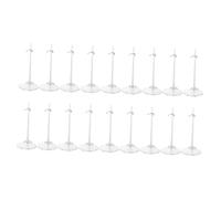 HANABASS 18Pcs Transparent Doll Display Stands Brackets for Doll Figures Models for Room Shelves and Cabinets Strong Base for Firm Support
