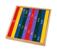 HANABASS 1PC Colorful Wooden Math Teaching Sticks Montessori Educational for Develop Cognitive Skills Hand Eye Coordination Safe Building Plaything for Boys