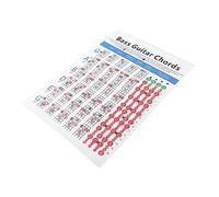 HANABASS 1Pc Electric Bass Chord Chart Poster Guitar Training Guide for Beginners Durable Coated Printing Easy to Master Learning Tool for Electric Bass