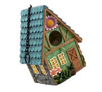 HANABASS 1Pc Handmade Bird Nest Decorative House Premium Art Craft for Garden Chic Rustic Style Safe Shelter for Birds Easy to Hang Unique Outdoor Decoration
