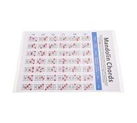 HANABASS 1Pc Mandolin Chord Chart Practical Training Diagram for Mandolin Players Lightweight Plate Paper Fretboard Guide for Beginners and Sharing with Friends