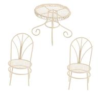 HANABASS 1Set Charming Miniature Garden Furniture Set Table Chairs for Miniature Park Decor Easy Maintenance Unique Desktop for Creating Enchanting Spaces