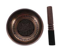 HANABASS 1Set Decorative Tibetan Meditation Bowl Sound Bowl with Wooden Stick for Yoga Mindfulness and Relaxation for Meditation and Music Therapy