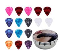 HANABASS 1Set Durable Guitar Picks Ergonomic Plectrums for Acoustic Electric Guitars Smooth Surface Easy to Hold for Practice and Performance Portable Pick Case Included
